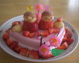 ひな祭り☆簡単☆ひし餅風３色ゼリーケーキ作り方9写真