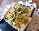 せんぎり大根×葱の和風トースト作り方4写真