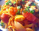 香ばしい！鉄板焼き屋のカレー焼きそば作り方8写真