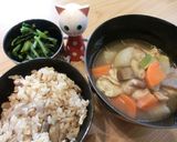 塩麹鶏とごぼうの炊き込みご飯作り方4写真