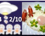 とにかく可愛く目玉焼♪お花をＯＮ♪No１作り方7写真
