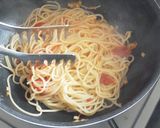 生ハムとスイートバジルのオイルパスタ作り方7写真