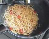 生ハムとスイートバジルのオイルパスタ作り方8写真