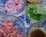 昔懐かしいお店風簡単ナルト入りネギ豚炒飯作り方1写真