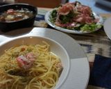 こだわりオイルで☆蟹クリームパスタ作り方7写真