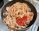✨ナスとソーセージのトマトパスタ作り方6写真