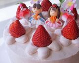 菱餅カラーのひな祭りケーキ作り方17写真
