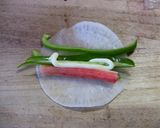 お弁当にも生春巻き風☆大根ロール作り方3写真