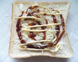お好み焼き風チーズたまトースト作り方2写真