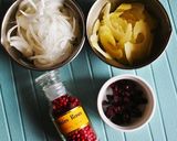 菜の花と新玉葱でホタテのフレッシュマリネ作り方1写真