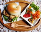 ハニーマスタードのチキンベーグルサンド☆作り方6写真