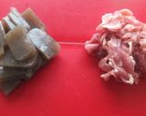 お弁当に❀豚肉と蒟蒻のオイスター炒め♬作り方1写真