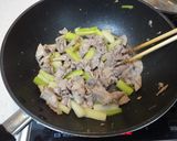 豚肉とセロリのゆず胡椒炒め☆作り方4写真
