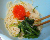ほうれん草といくらの和風パスタ☆作り方4写真