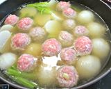 柔らか＊カブところころ肉団子のスープ煮作り方4写真
