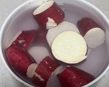 まろやかな味♡さつま芋入り手羽元すっぱ煮作り方1写真
