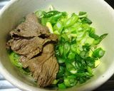 ✿春菊と牛肉で♬すきやき風月見にゅう麺✿作り方3写真