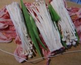 エノキだけとモロッコいんげんの肉まき作り方2写真