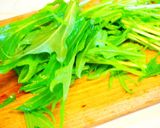 シャキシャキ水菜の生ハムロール作り方1写真