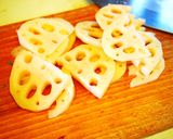 レンコンと水菜の生ハムサラダ♪作り方1写真