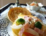 林檎×ベーコン×ブロッコリーのレンジ蒸し作り方8写真