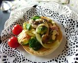 野菜とベーコンの梅酒風味レンジ蒸し作り方10写真