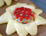惣菜パン・可愛いひまわりハンバーグパン作り方13写真