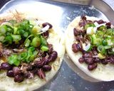 茹で小豆×葱の和風トースト作り方4写真
