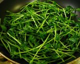 ■豆苗とじゃこの韓国のりナムル■作り方3写真