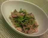 豆苗と豚肉の中華炒め作り方4写真