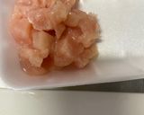 おうち給食「小松菜と鶏ささみのサラダ」作り方1写真