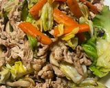 キャベツ豚肉炒め柚子胡椒作り方7写真