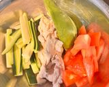 香味ダレで☆鶏胸肉とズッキーニの生春巻き作り方3写真