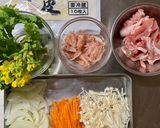 *菜の花と豚肉のチーズ春巻き*作り方1写真