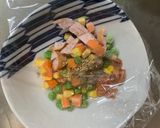 レンジクリーミー梅トマト味オムライス弁当作り方2写真