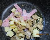 辛味りんごとベーコンの炒飯作り方5写真