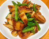 さつま揚げとちくわとインゲンの醤油炒め作り方6写真