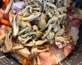 鳥&キノコご飯！作り方3写真