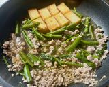 空芯菜と厚揚げの甘辛ひき肉あん作り方2写真