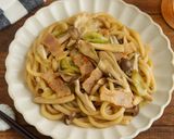 10分で完成！3種きのこの焼きうどん作り方7写真
