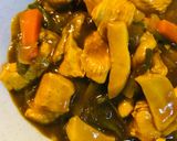 鶏肉と緑黄野菜のカレー丼作り方4写真