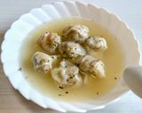 鶏肉団子でクラゲ型ワンタンスープ☆作り方4写真