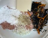 ひじき煮入り豆腐つくね♪作り方1写真