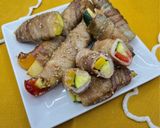 ズッキーニとパプリカのひき肉餡がけ作り方8写真