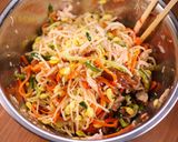 ふわふわ蒸し鶏のさっぱり中華サラダ😋作り方4写真