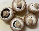 炒めマッシュルームの卵かけごはん作り方1写真