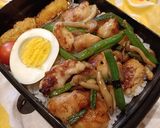 ワンパンで簡単！鶏むね肉の焼き鳥丼弁当作り方7写真