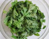 レンジで完成♪春菊の卵とじ作り方2写真