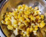 コーンとカニカマの中華風スープ作り方3写真