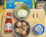 鯖缶とマッシュルームのトマトソースパスタ作り方1写真